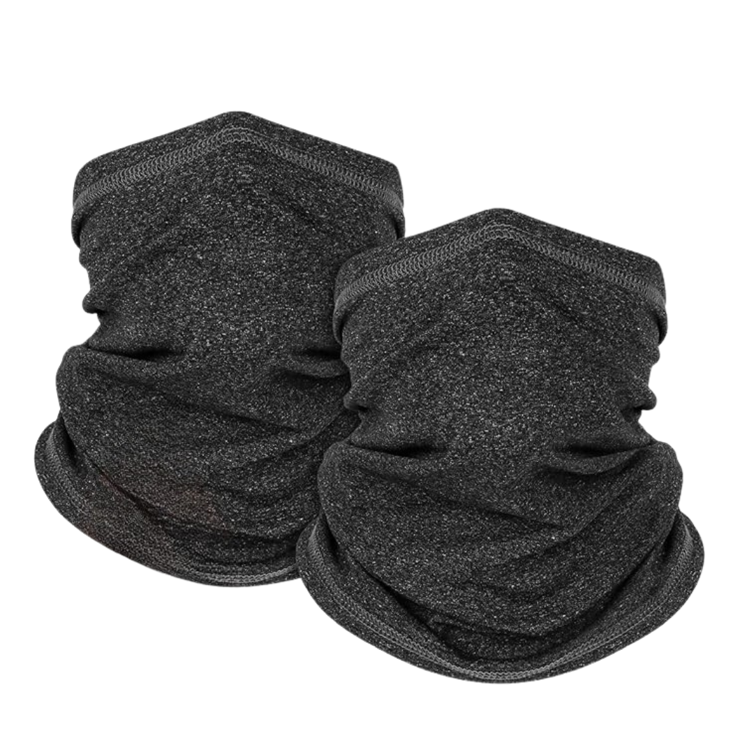 2-Pack Fleece Neck Gaiter for Skiing, Hiking, and Winter Activities