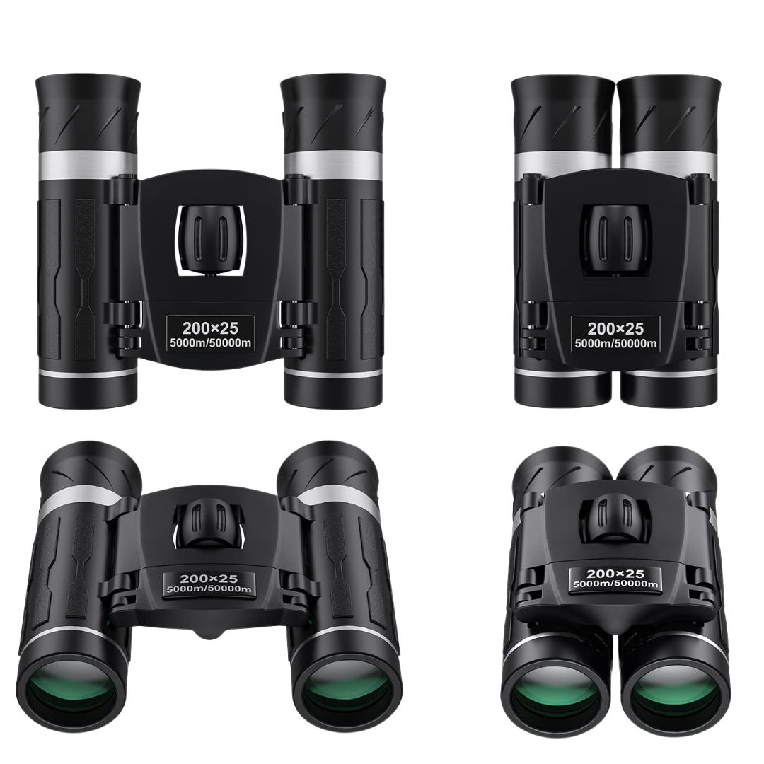 200x25 Zoom Mini Binoculars for Adults and Kids, Pocket Travel Use