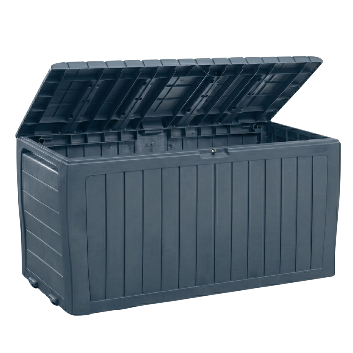 250 L Resin Storage Box with Hinged Top Lid and Lockable Latch