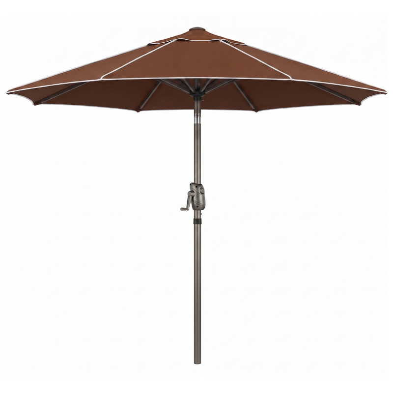 7.5 ft Patio Market Umbrella with Tilt Crank and 8-Rib Frame