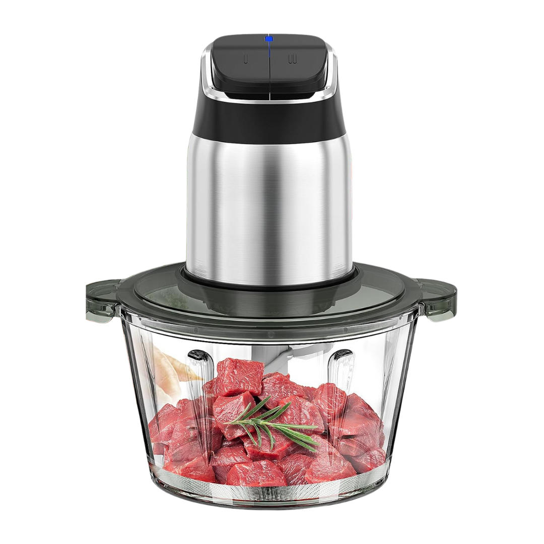 8-Cup Food Processor with Dual Bowls, Adjustable Speed Control
