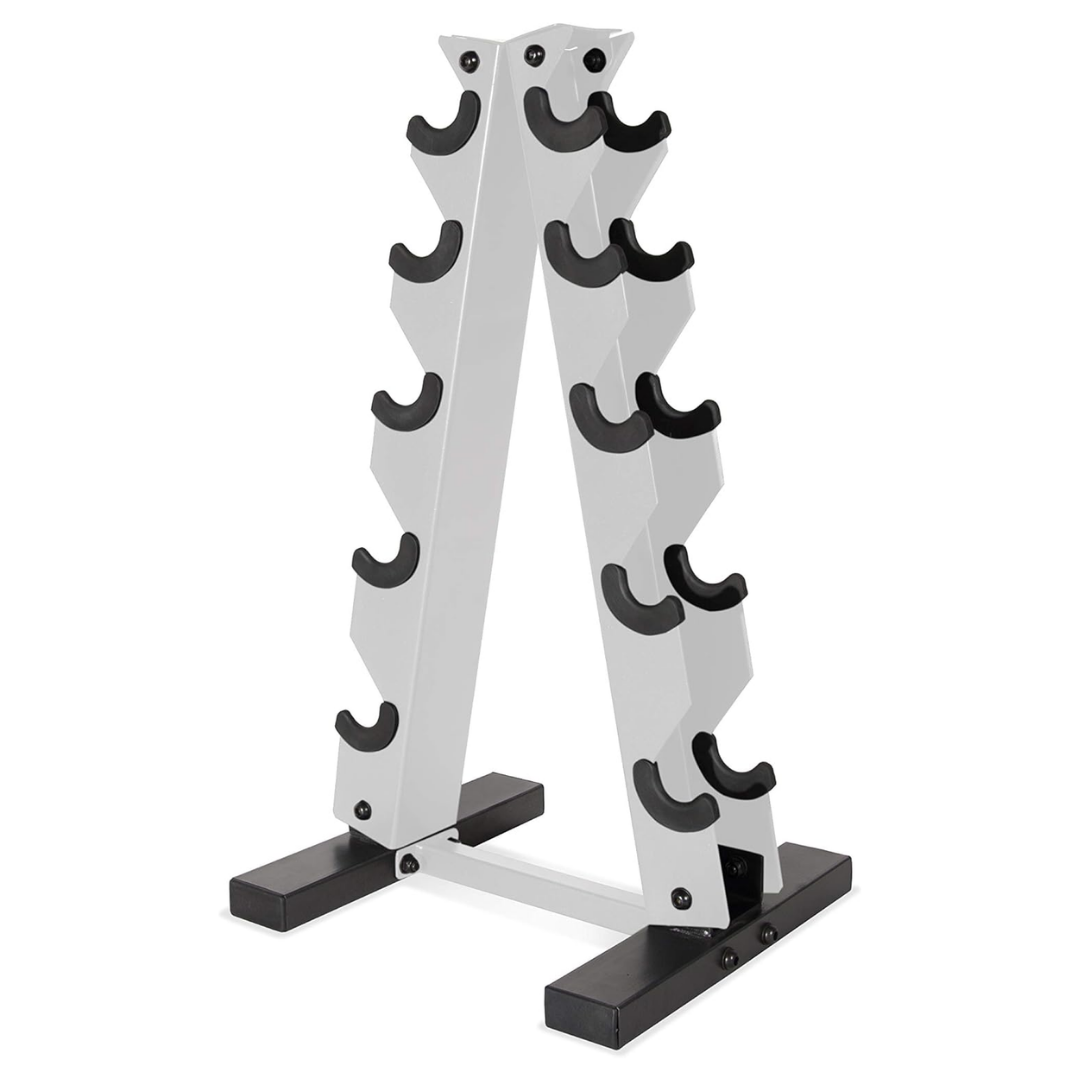 A Frame Dumbbell Rack for Compact Home Gym Storage
