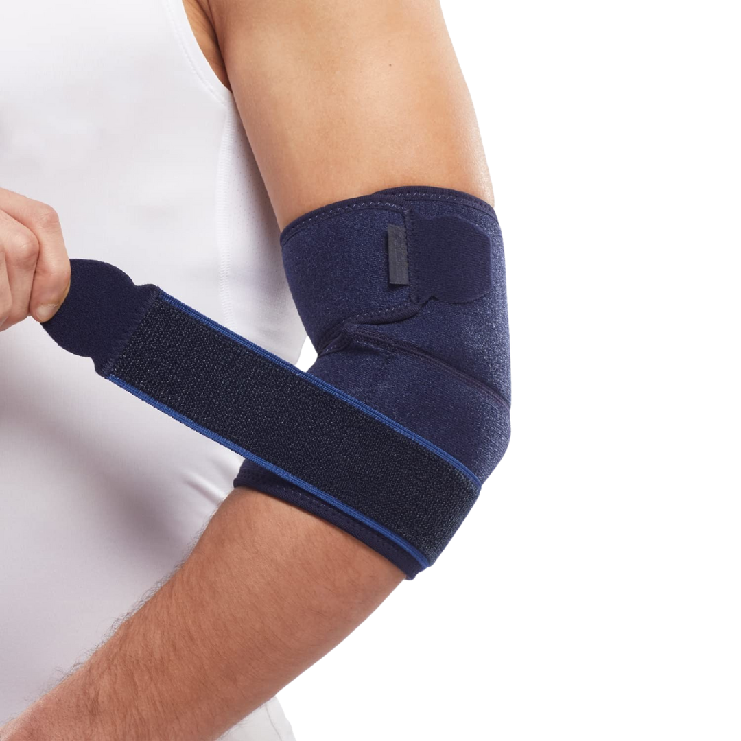 Adjustable Elbow Compression Band, Neoprene Arm Wrap, Customizable Fit
