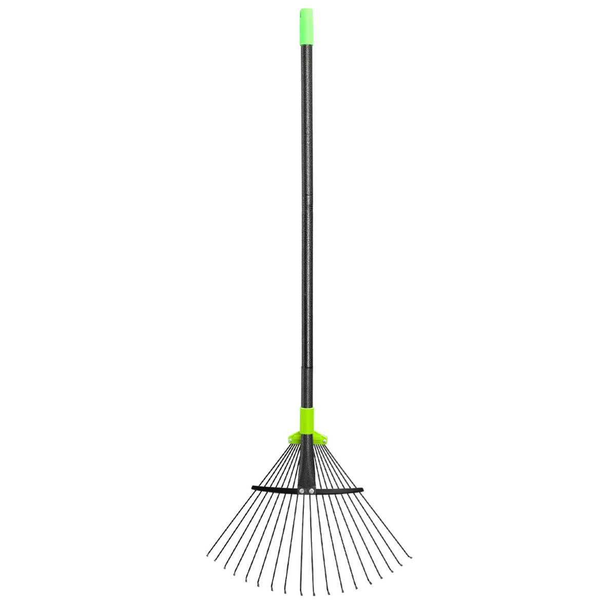 Adjustable Metal Leaf Rake with Expandable Head and Long Handle