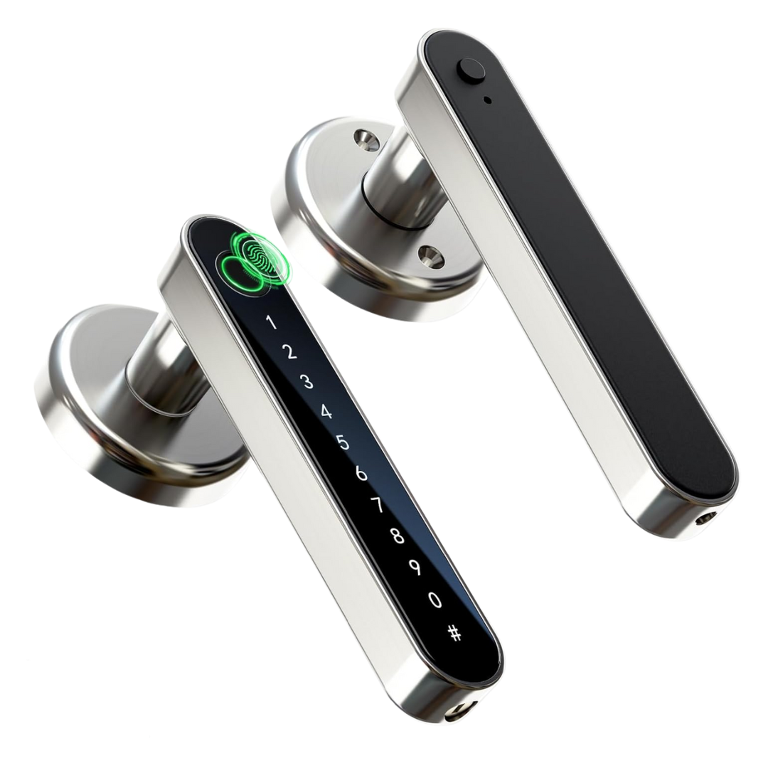Biometric Smart Door Lock, Fingerprint PIN Key App Access, Auto-Lock