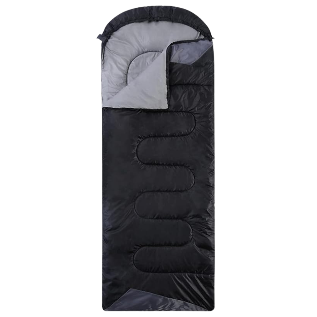 Camping Sleeping Bag with Water-Resistant Shell for Cold-Season Use