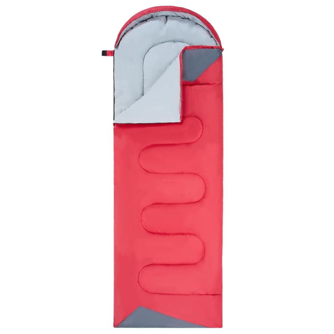 Camping Sleeping Bag with Water-Resistant Shell for Cold-Season Use