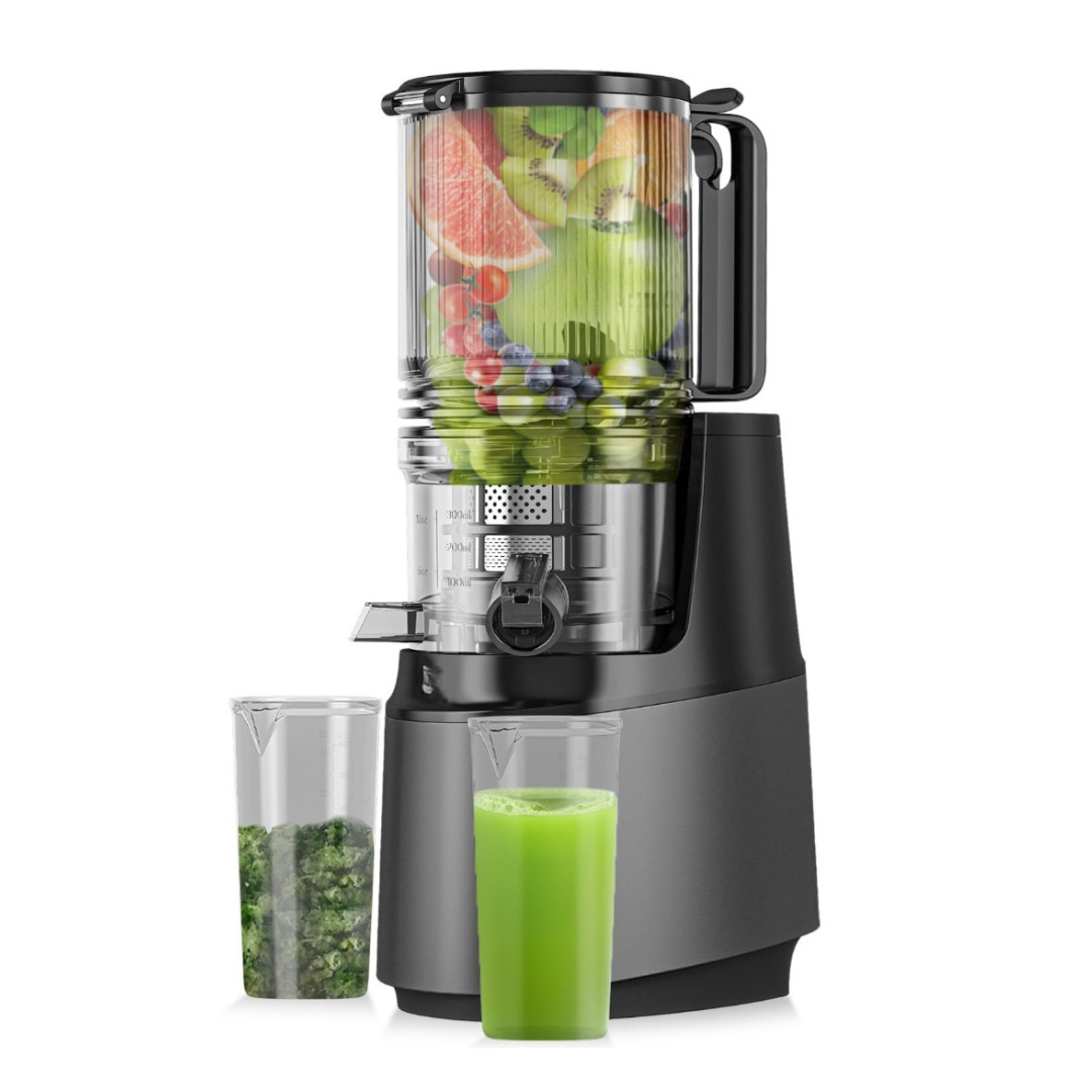 Cold Press Juicer 400W, 50 RPM, 5.3 in Feed, Reverse, Lid Interlock