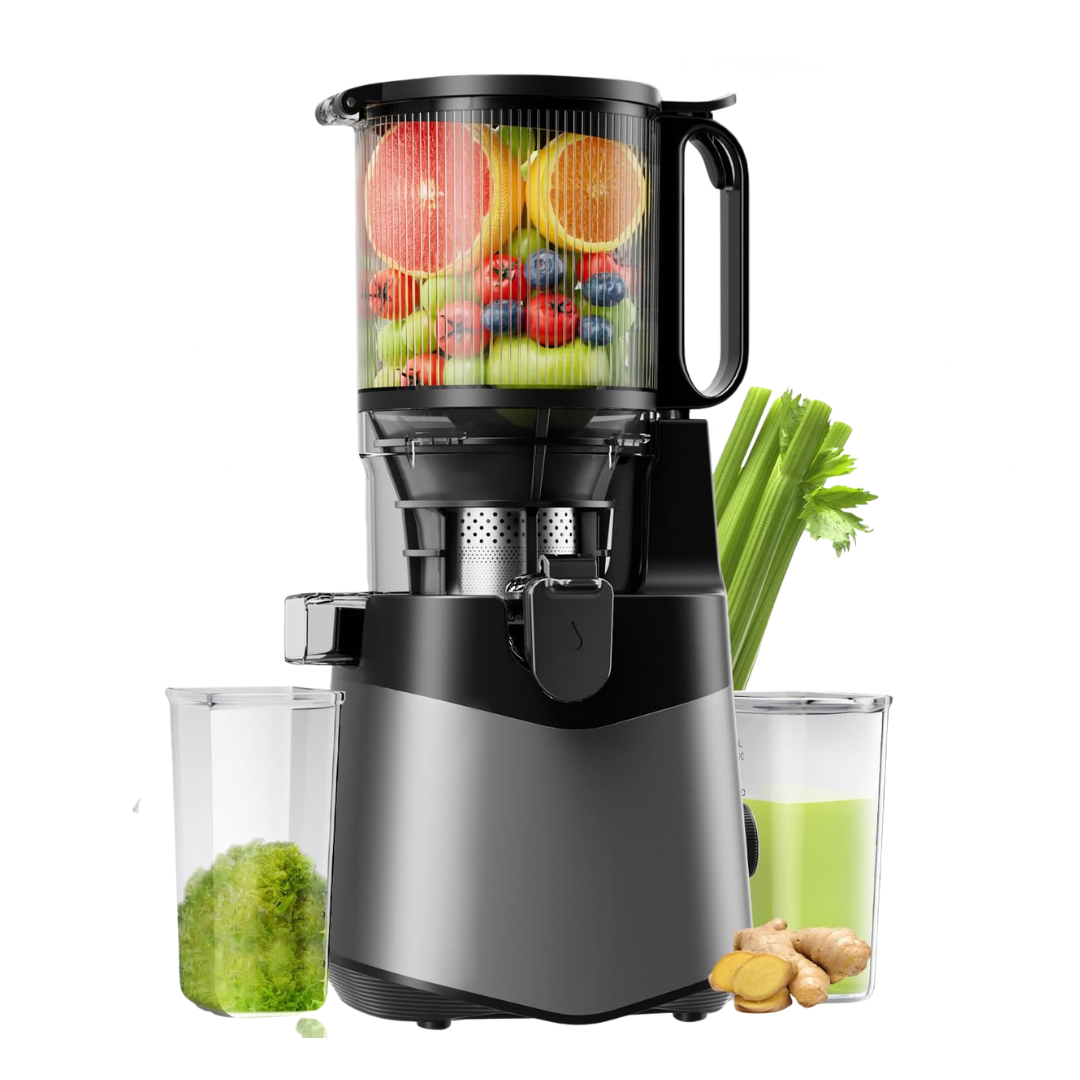 Cold Press Juicer 400W, 50 RPM, 5.3 in Feed, Reverse, Lid Interlock