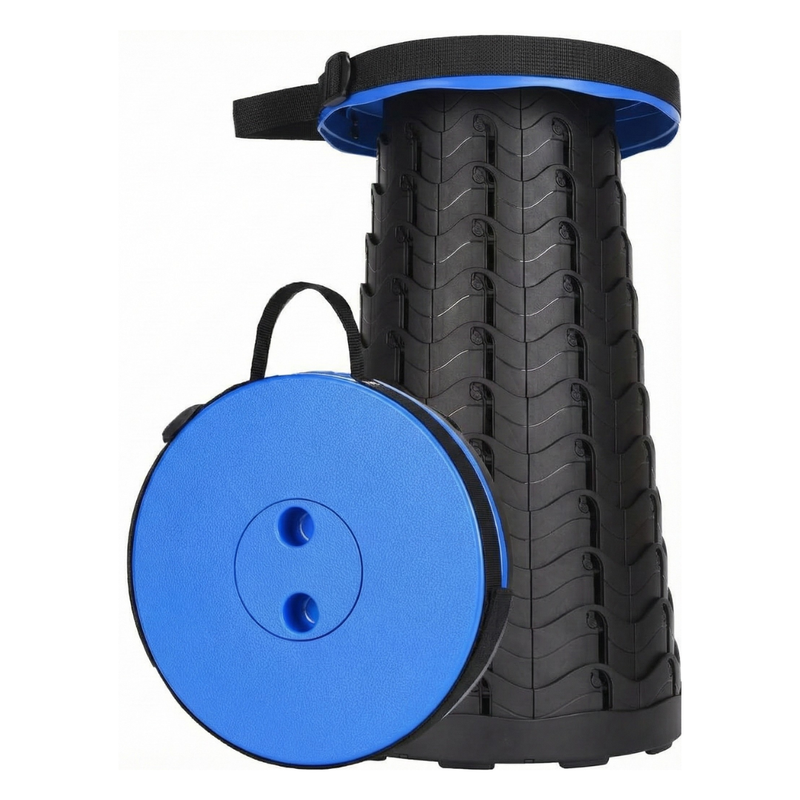 Collapsible Folding Stool with Adjustable Height for Multiple Setups