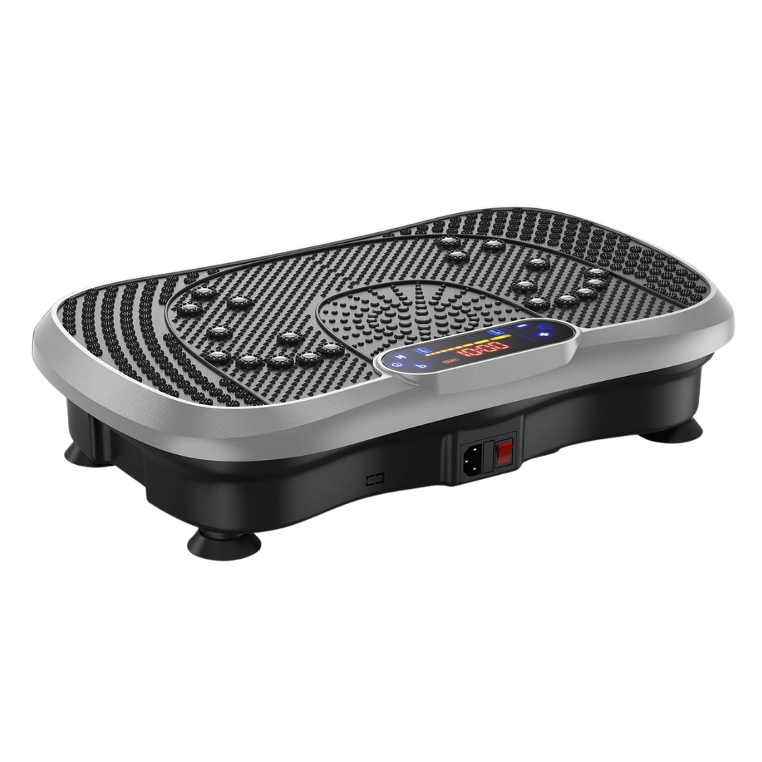 Compact Vibration Plate Fitness Platform with LED Display and Bluetooth Speaker