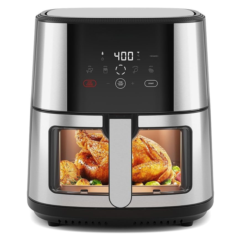 Digital 8 Quart Air Fryer with Touch Presets and Nonstick Basket