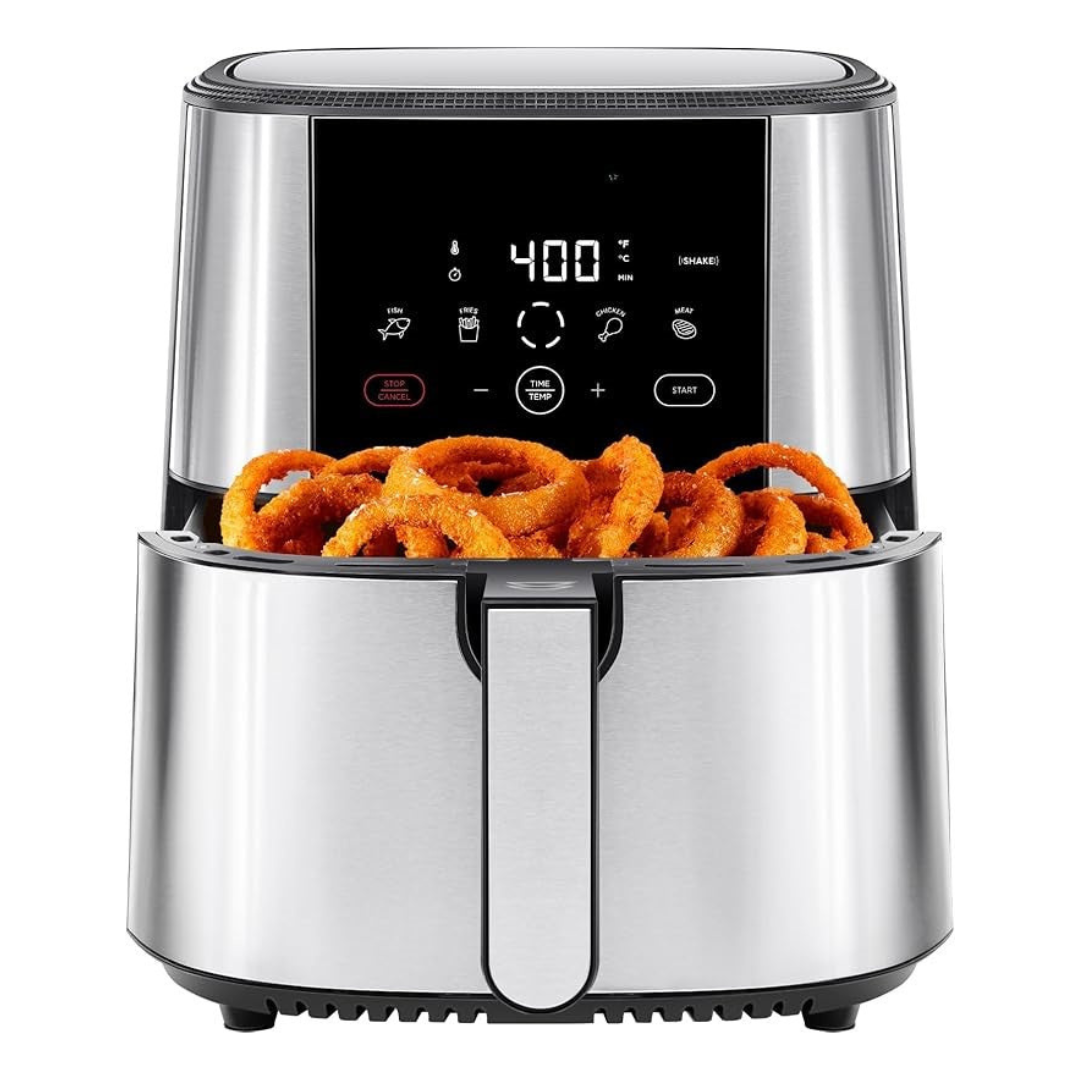 Digital 8 Quart Air Fryer with Touch Presets and Nonstick Basket