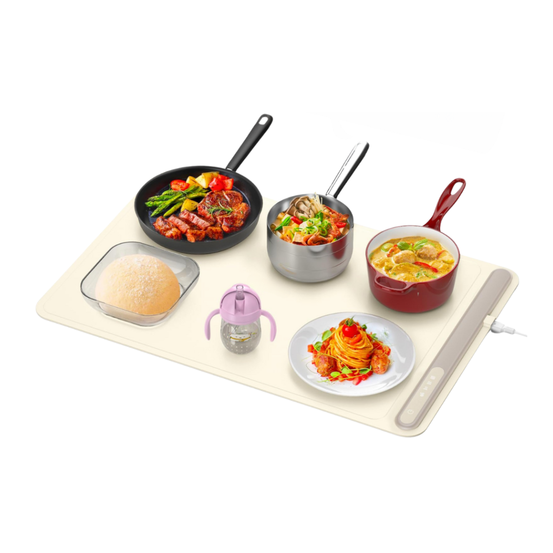 Electric Food Warming Tray with Touch Control & Rollable Storage