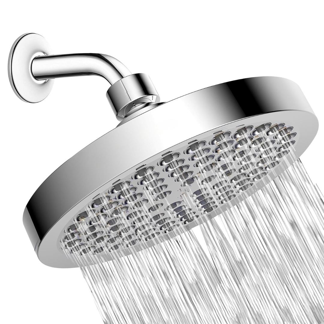 High Pressure Rainfall Shower Head Adjustable Swivel for Full Coverage