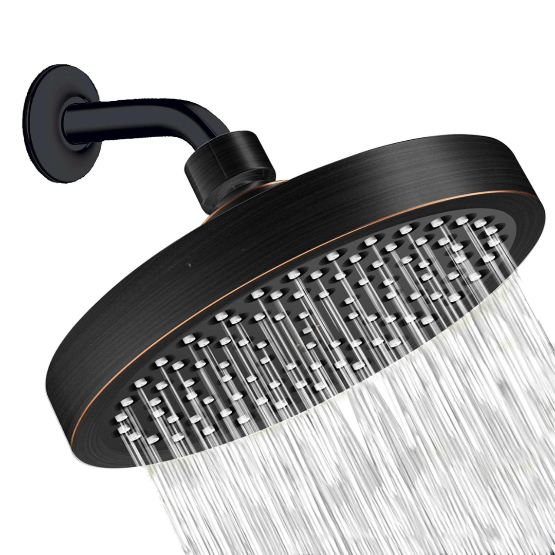 High Pressure Rainfall Shower Head Adjustable Swivel for Full Coverage