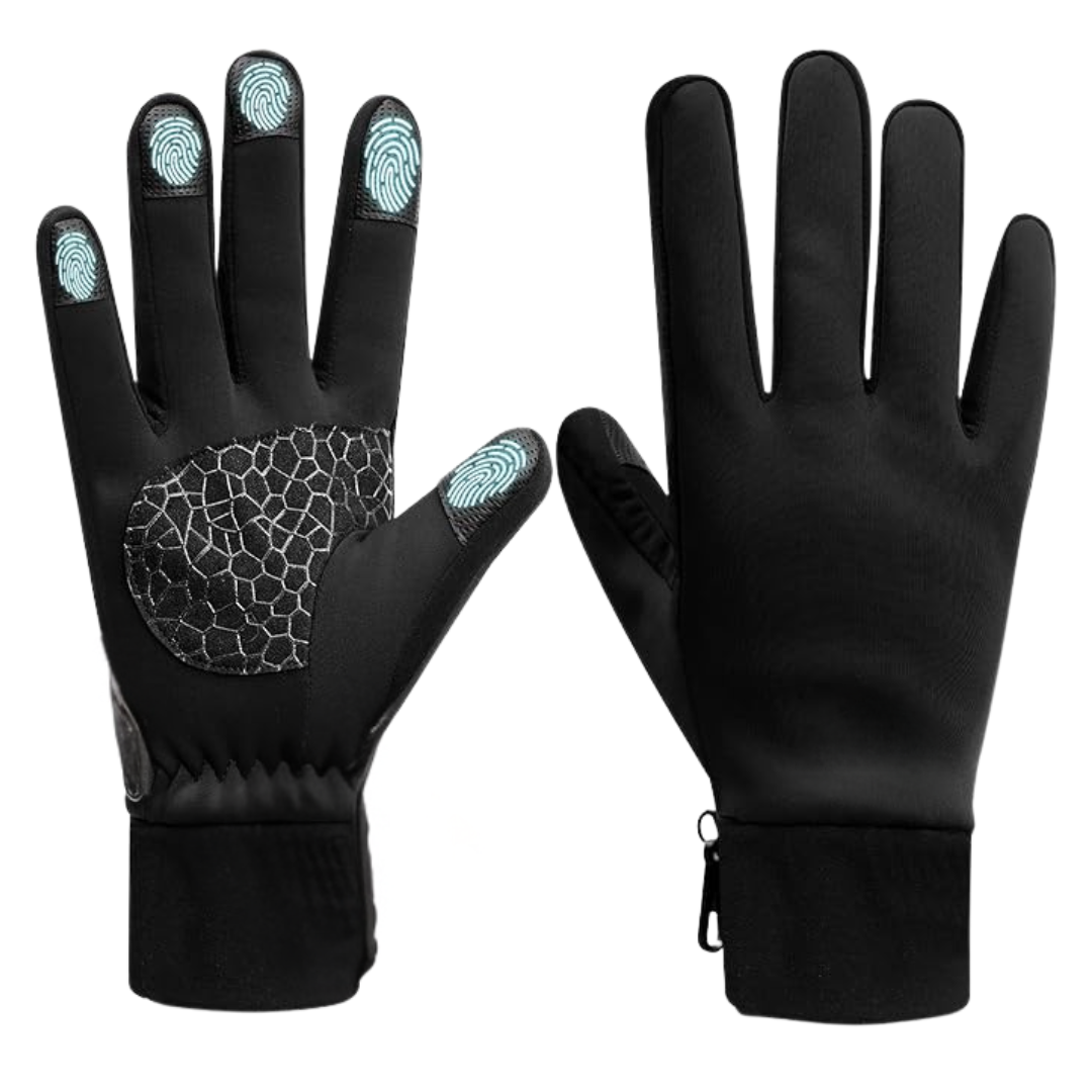 Insulated Winter Gloves with Touchscreen Fingertips and Silicone Palm