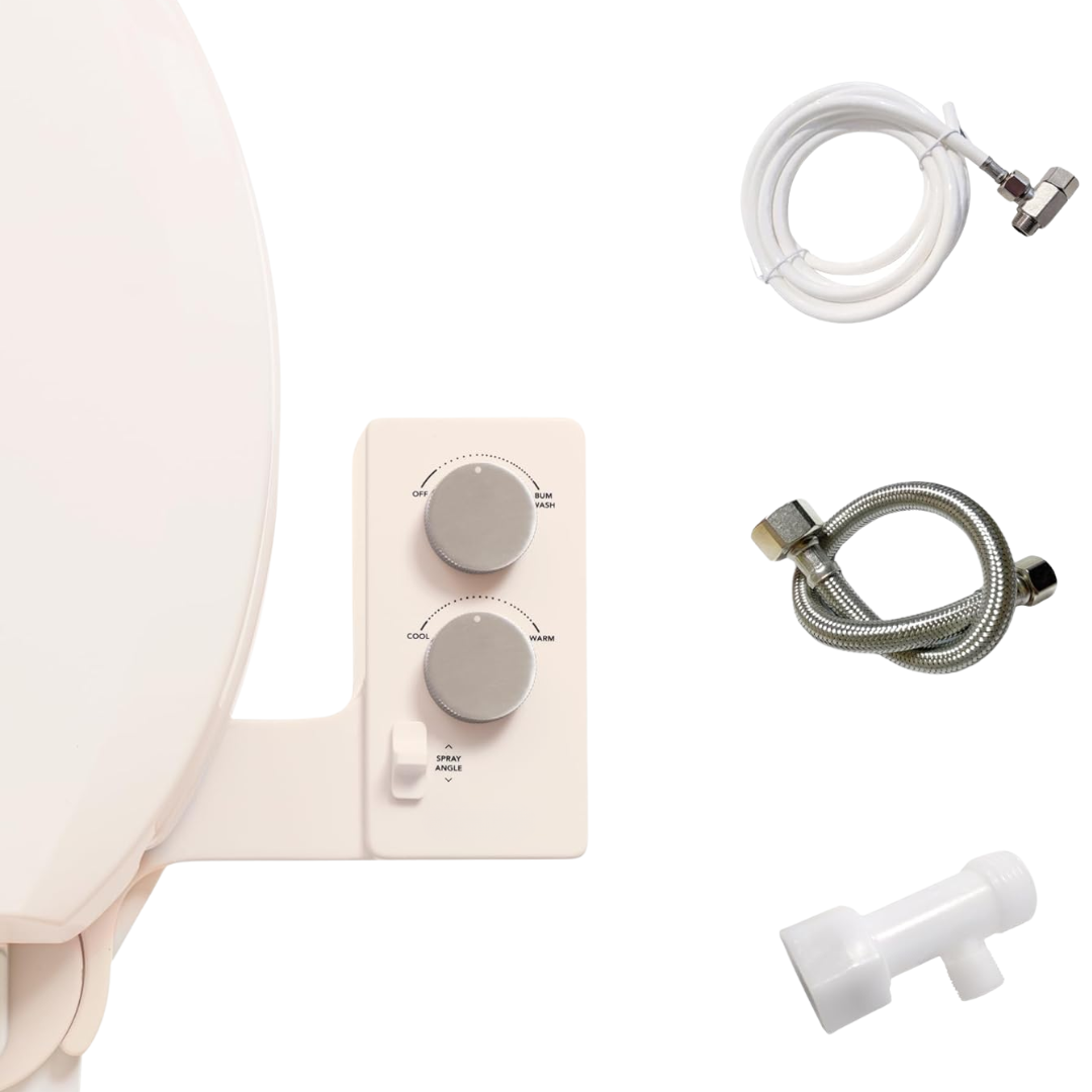 Non-Electric Bidet Toilet Seat Attachment, Adjustable Spray Control