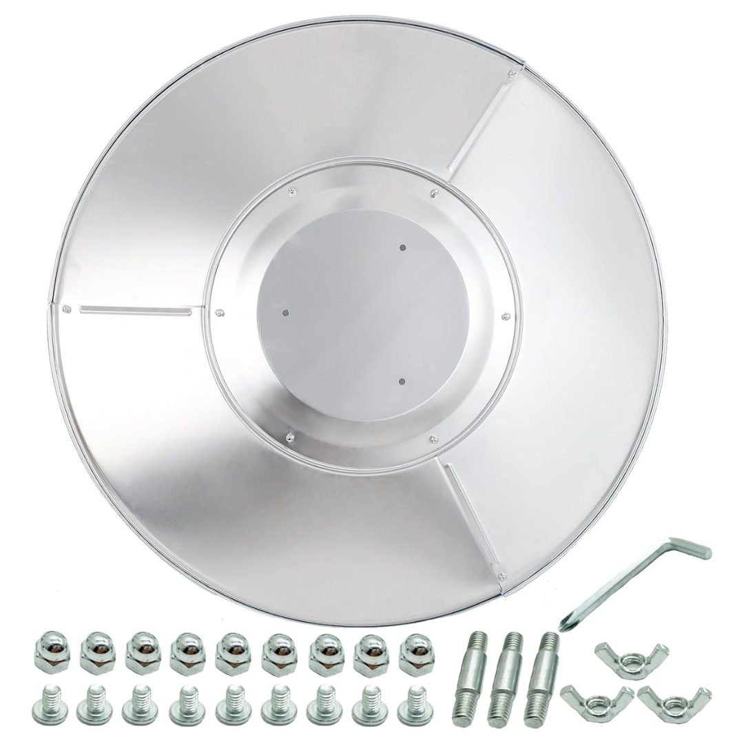 Patio Heater Reflector Shield Replacement 33in Aluminum Heat Cover