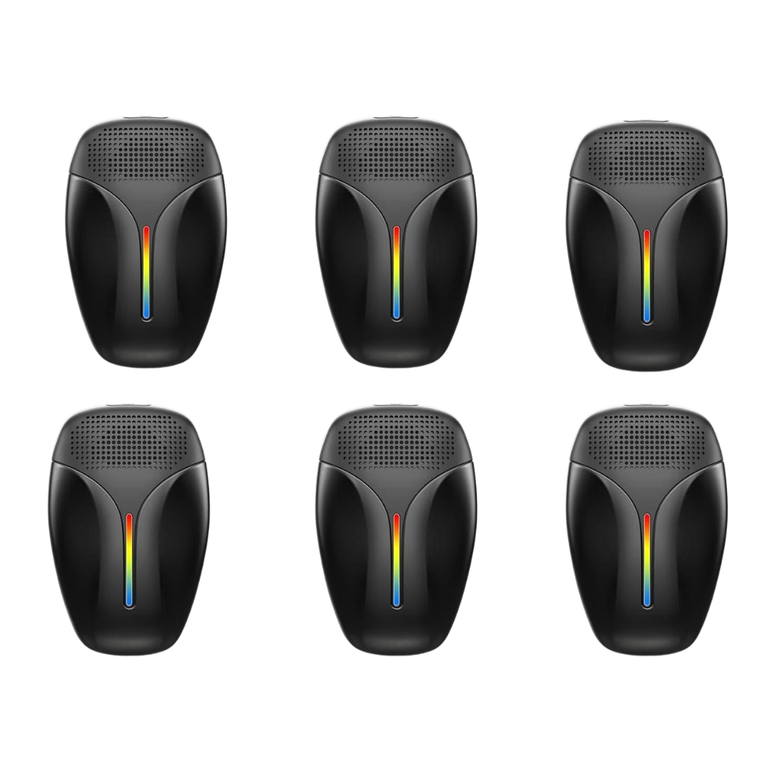 Plug-In Ultrasonic Pest Repellent 6 Pack with 20kHz–60kHz Outdoor Range