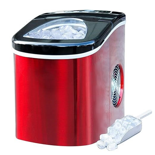Portable Ice Maker with 26 lbs per day Capacity and Clear Window