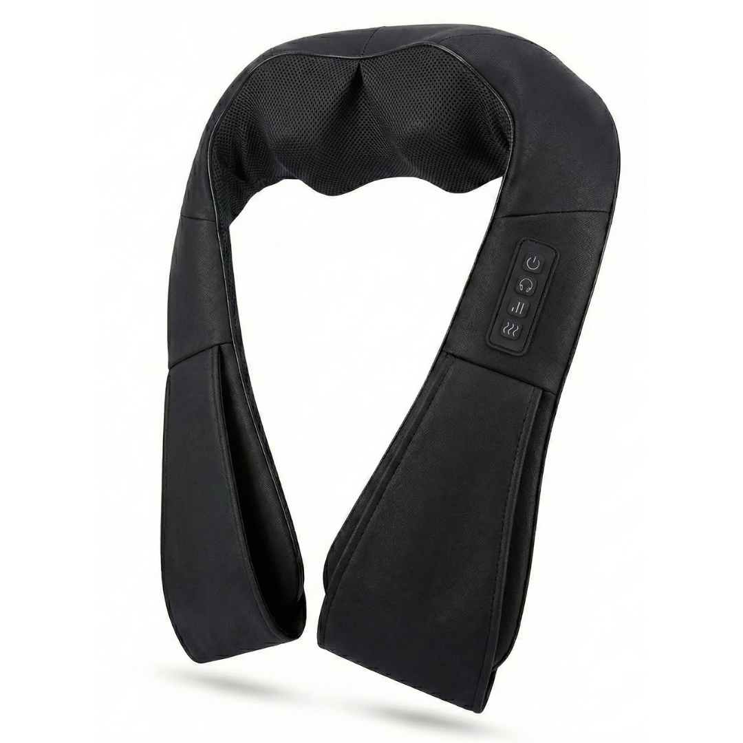 Rechargeable Neck and Shoulder Massager with Heat and 8 Rotating Nodes