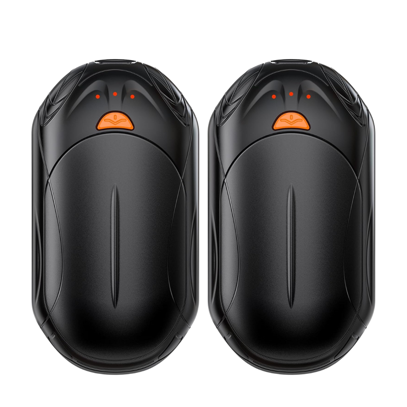 Rechargeable Two-Pack Hand Warmer Set with Adjustable Heat Levels
