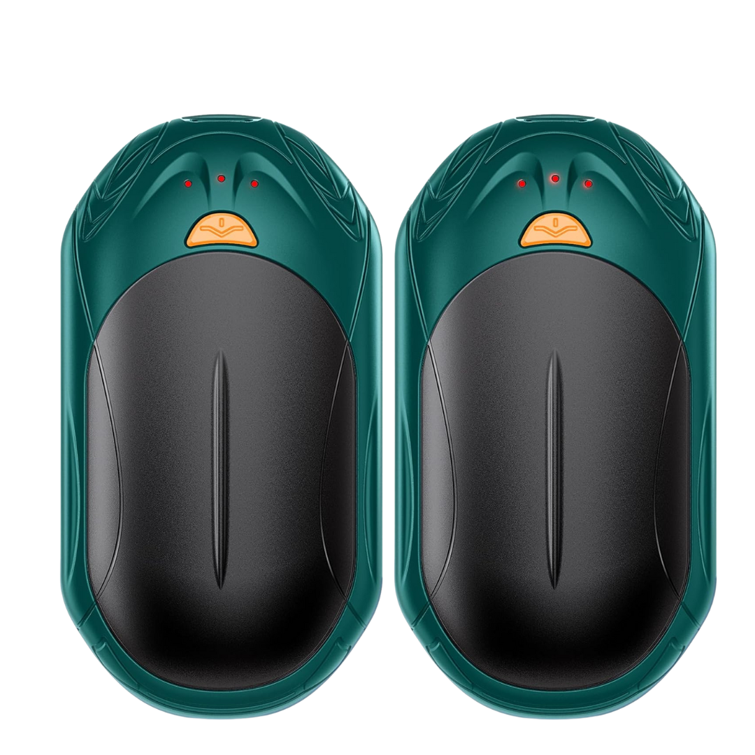 Rechargeable Two-Pack Hand Warmer Set with Adjustable Heat Levels