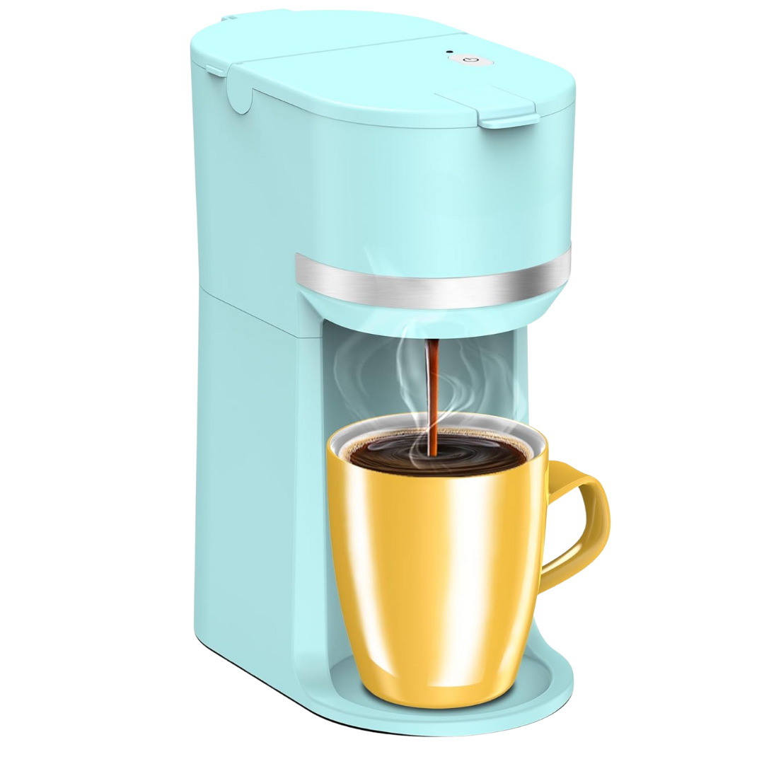 Single Serve Coffee Maker for K-Cup & Ground Coffee, Fast Brew