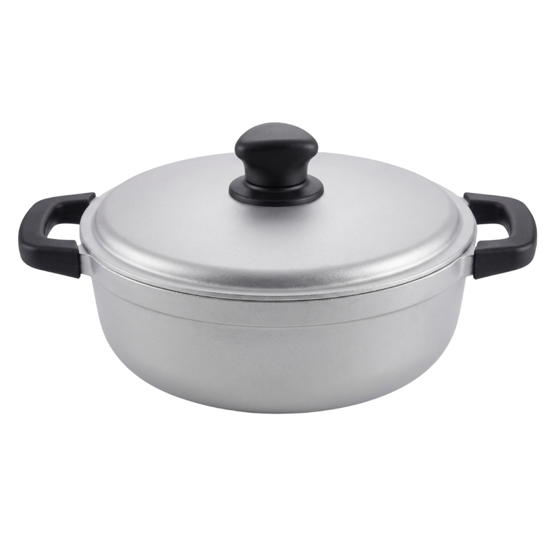 Traditional Aluminum Cooking Pot with Lid for Rice Soups and Stews