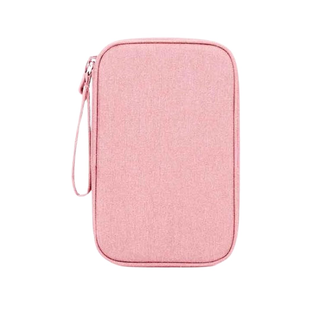 Travel Cable Organizer Pouch with Double Layer Water-Resistant Case