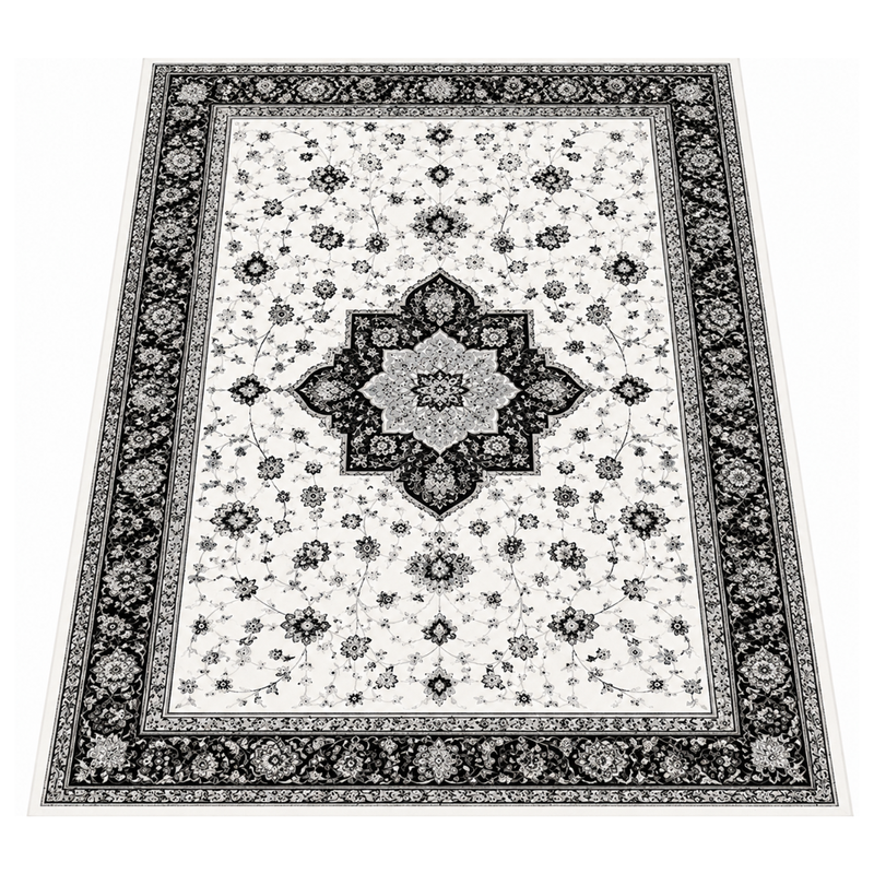 Washable 8 x 10 ft Area Rug with Soft Surface TPR Floor Backing