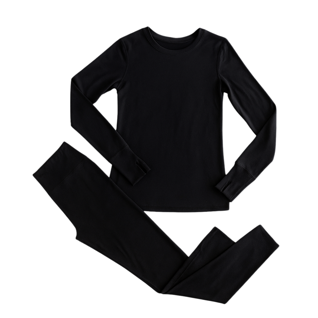 Women’s Fleece Lined Thermal Base Layer Shirt and Leggings Set