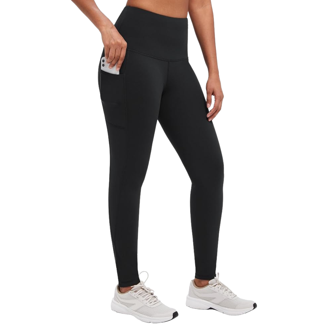 Women’s Fleece Lined Winter Leggings with Pockets and High Waist